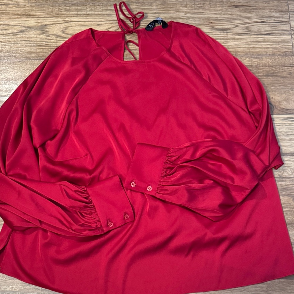 Eloquii Vibrant Red Blouse